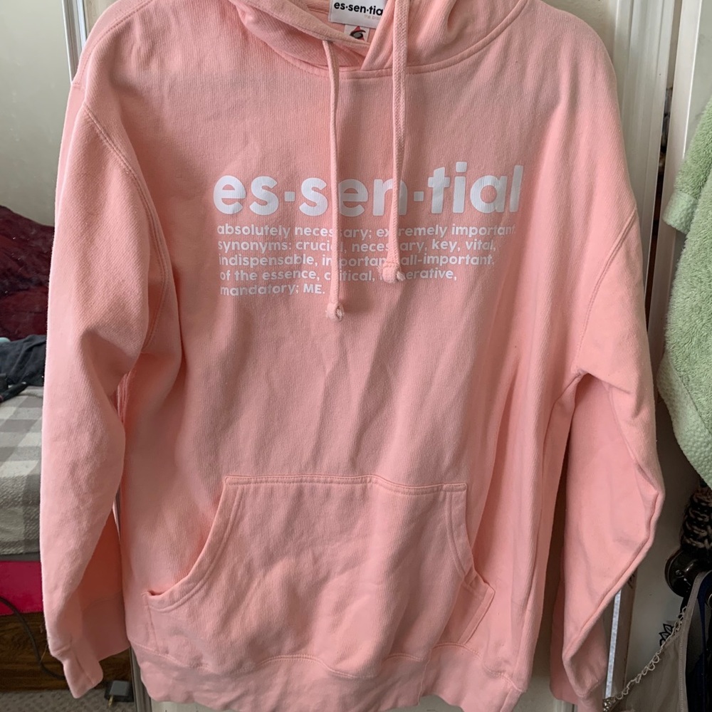 Essentials pink hoodie